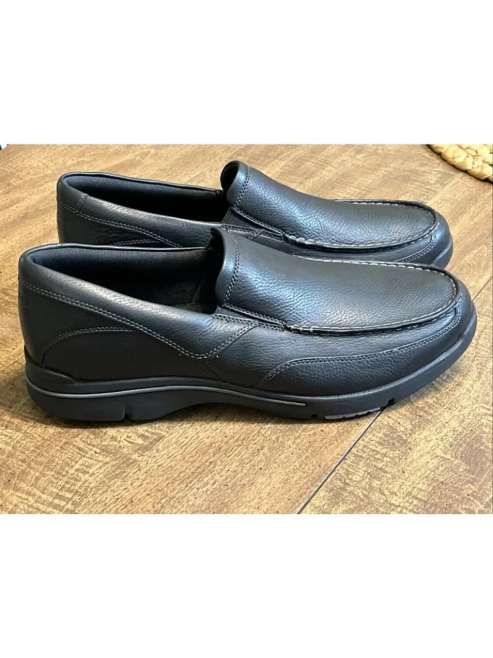 Rockport Eberdon Men's 14 Black Slip-on Loafers K71228 Leather Trutech